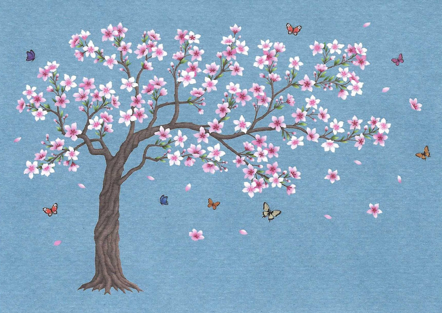 Spring Blossom Tree Postcard with varnish details