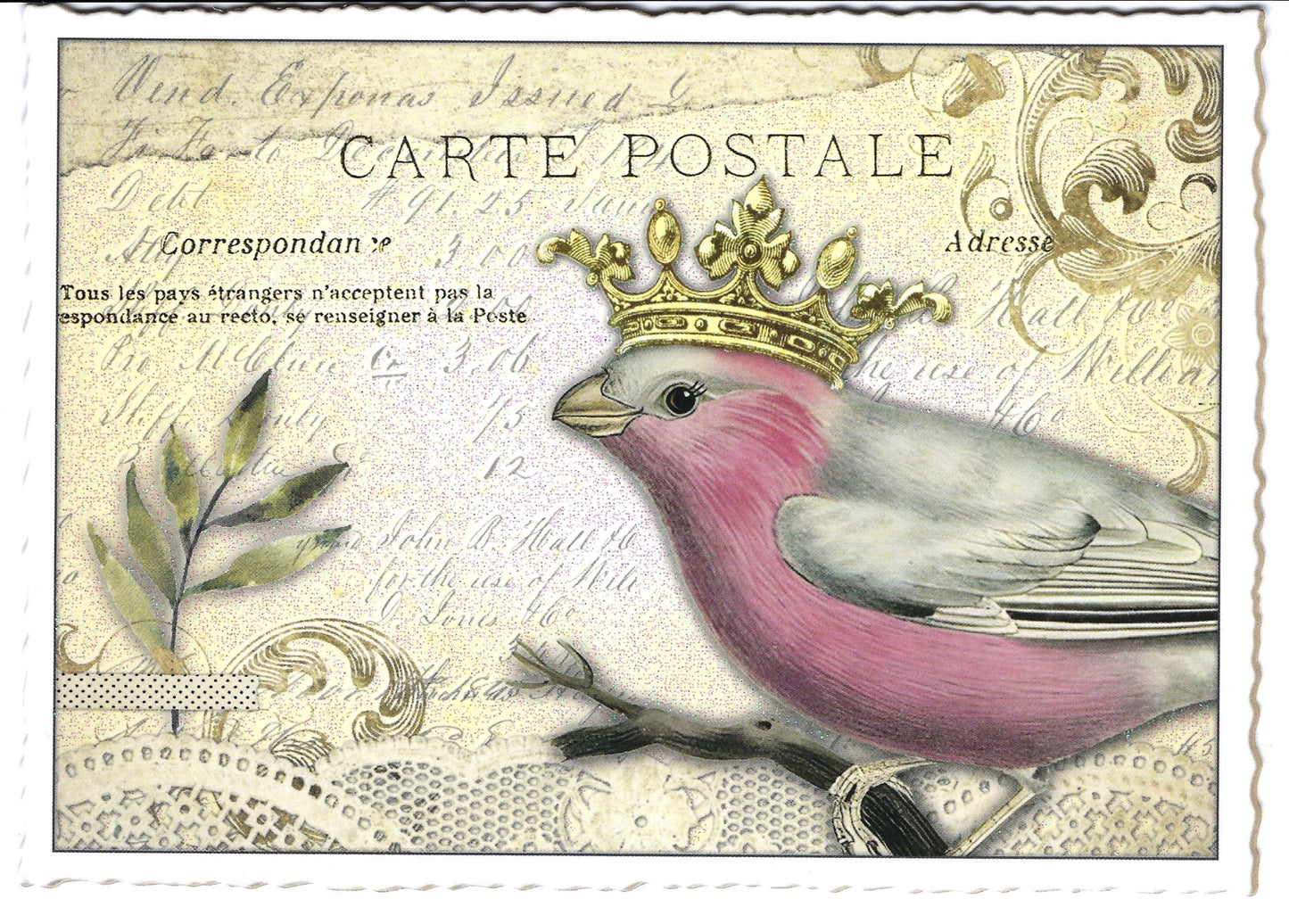 Edition Tausendschön - Small Bird with Crown - PK1089 - Postcard