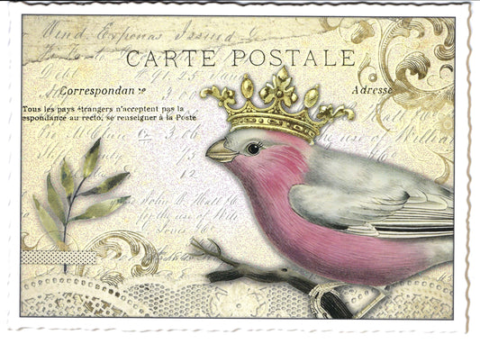 Edition Tausendschön - Small Bird with Crown - PK1089 - Postcard