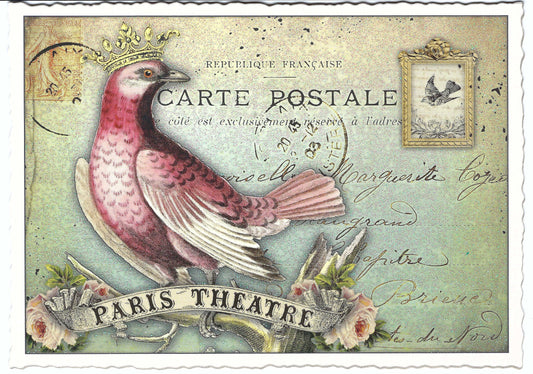 Edition Tausendschön - Bird with Crown - Paris Theatre - PK1088 - Postcard