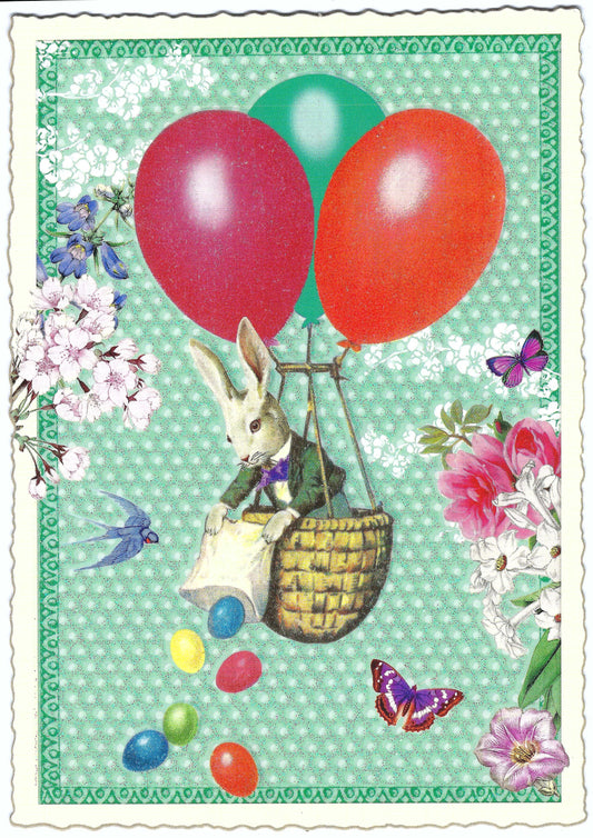 Edition Tausendschön - Easter - Rabbit in the basket - PK843 - Postcard