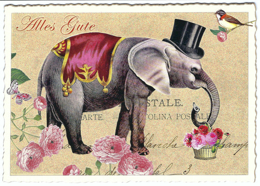 Edition Tausendschön - Elephant - All the Best - PK486 - Postcard