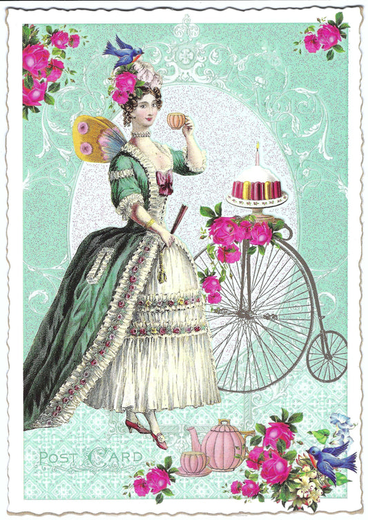 Edition Tausendschön - Fairy with Bike - PK777 - Postcard