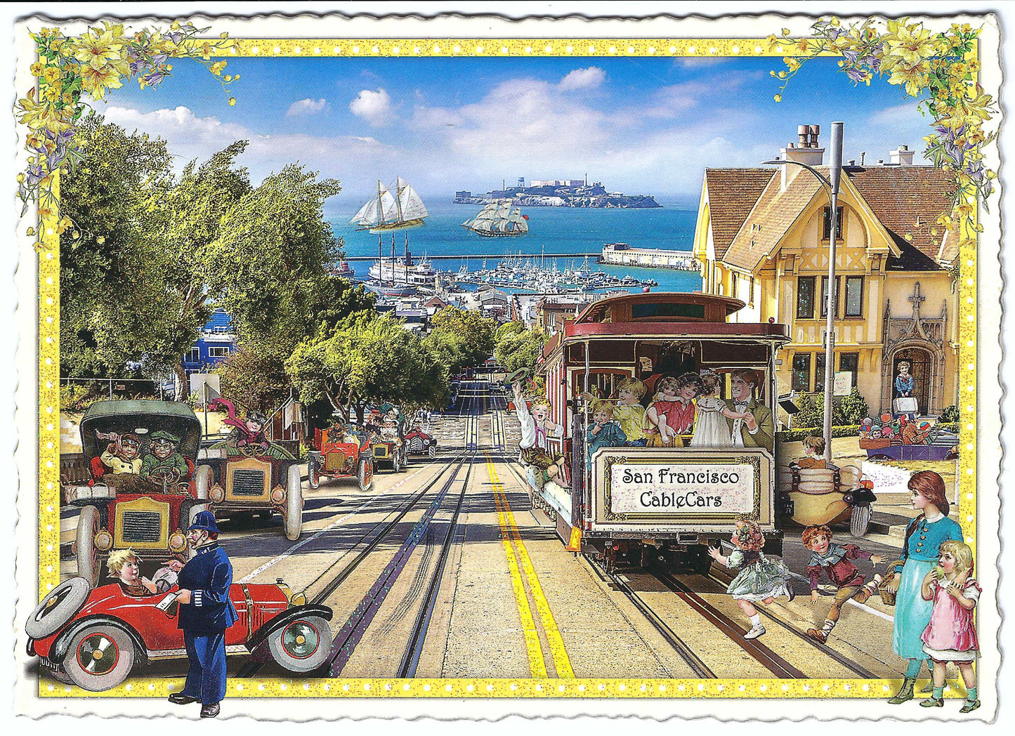 Edition Tausendschön - USA Edition - San Francisco California - Cable Cars - PK1019 - Postcard