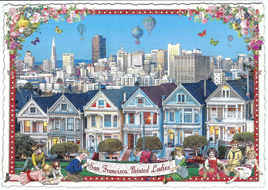 Edition Tausendschön - USA Edition - San Francisco California - Painted Ladies - PK1020 - Postcard