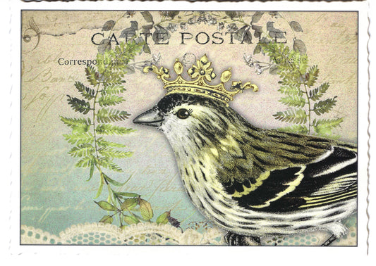 Edition Tausendschön - Bird with Crown - PK1085 - Postcard