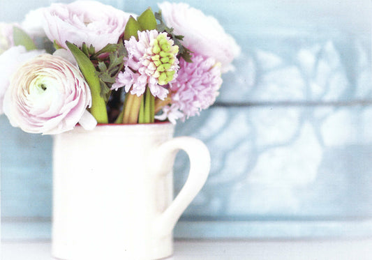Taurus - Fotoeigenart - Bouquet of Flowers in Mug - Postcard