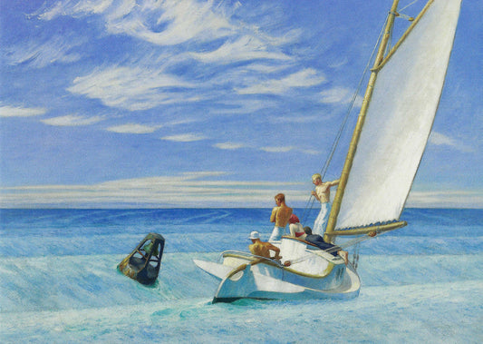 Sailboat Postcard - Sailing - Ground Swell - Edward Hopper - Taurus