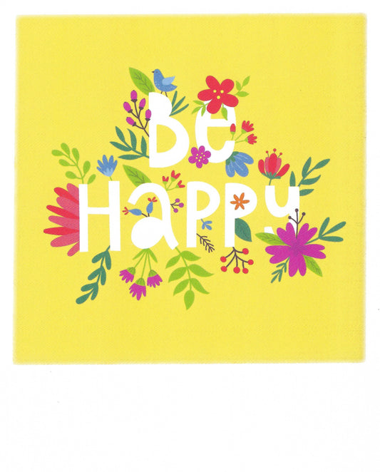 Taurus Kunstkarten - Pola Card - Be Happy - Flowers - Postcard