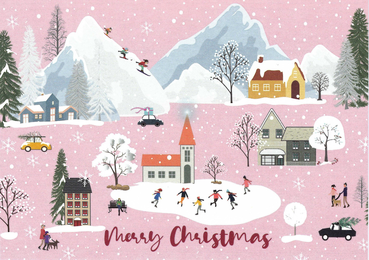 Taurus Kunstkarten GmbH - Merry Christmas - Winter Landscape - Mountains - Postcard