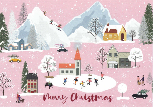Taurus Kunstkarten GmbH - Merry Christmas - Winter Landscape - Mountains - Postcard
