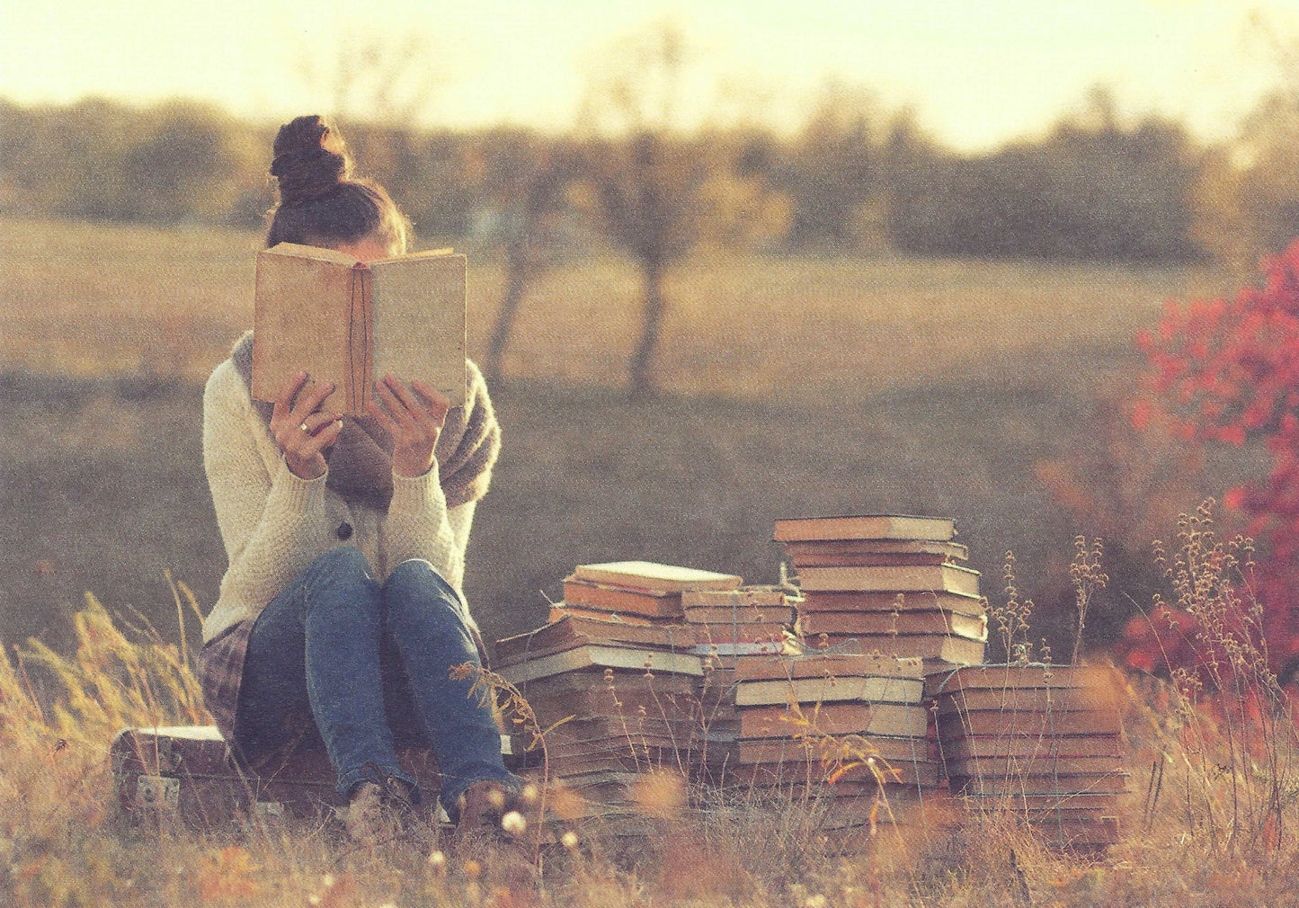 Taurus Kunstkarten GmbH - Woman Reading - Book - Books - Postcard