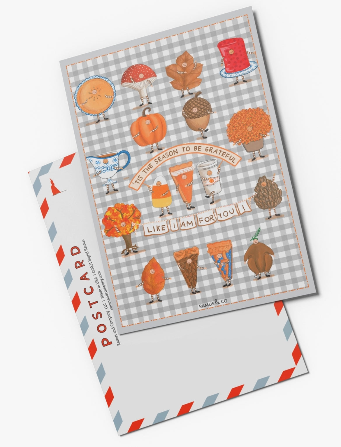 Thanksgiving People Postcard by Ramus & Company