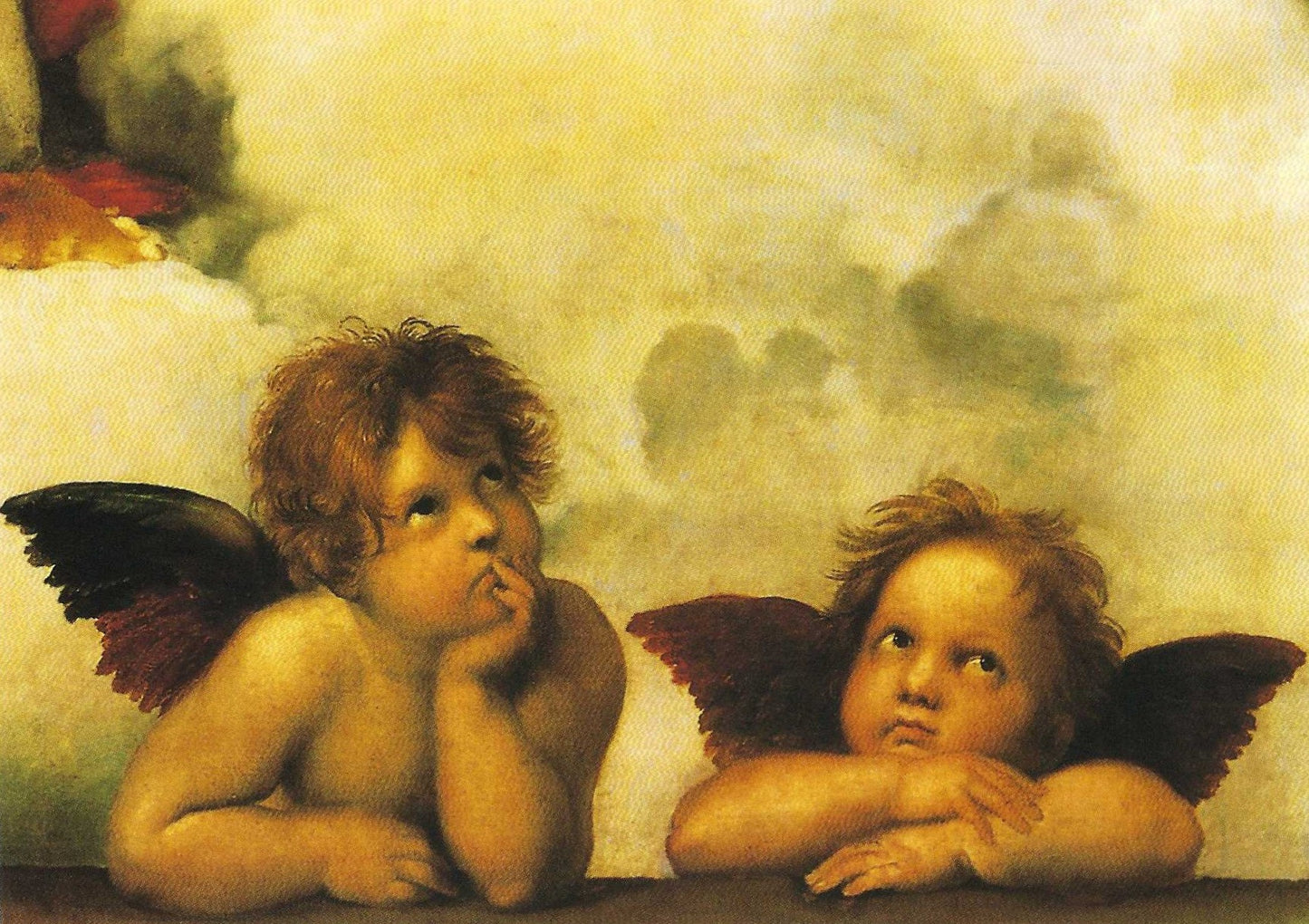 Two Angels Postcard from Sistine Madonna