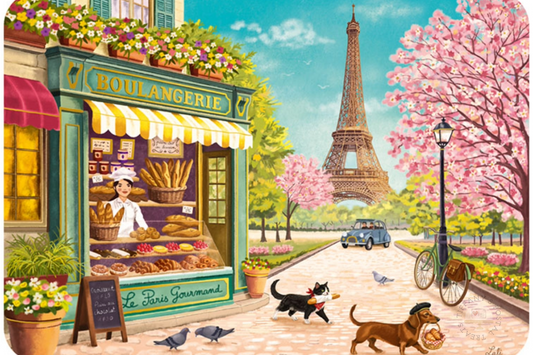 Paris Bakery Postcard by Cartes d'Art with Foil Details