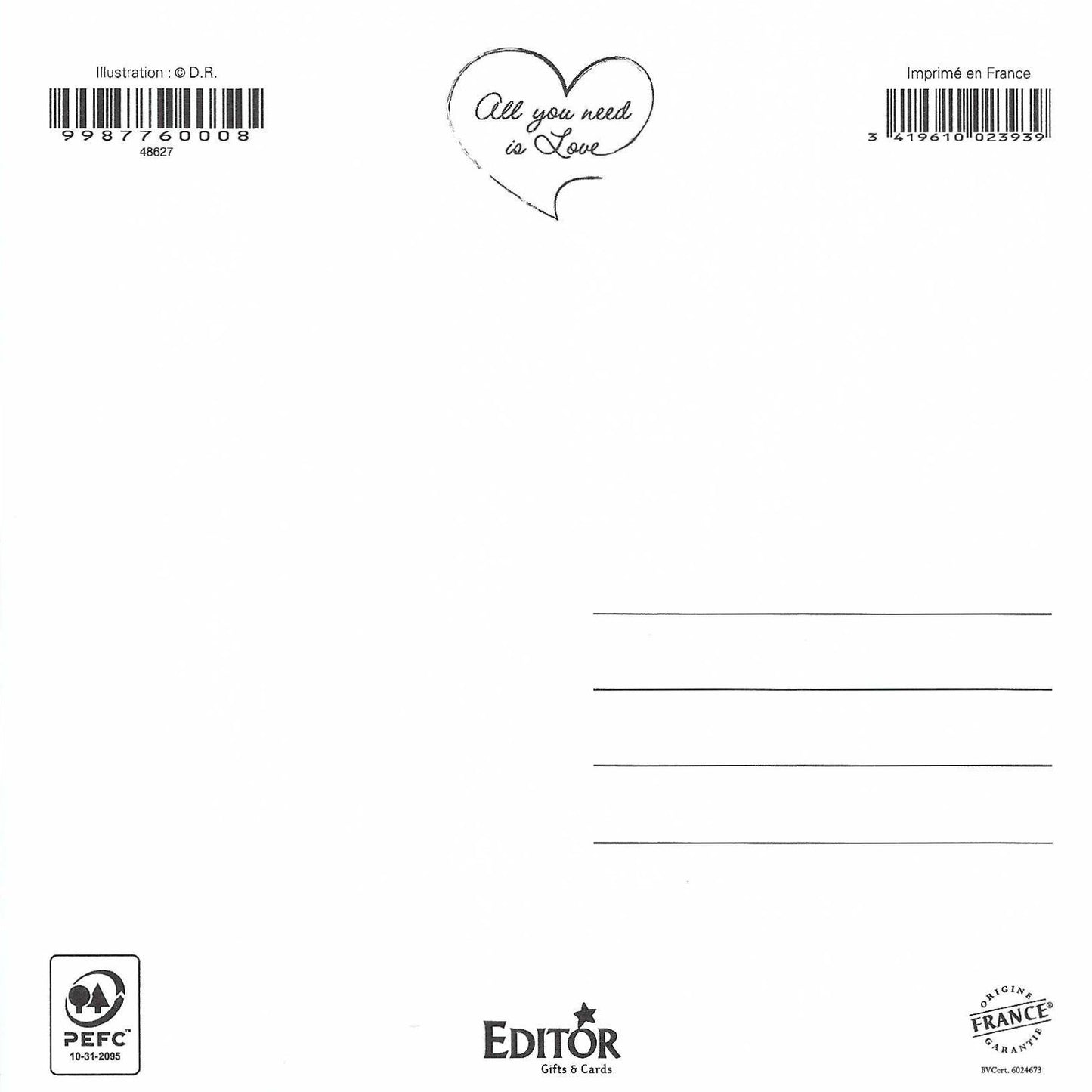Whale and Hearts Foil Postcard by Editor - Art of Emotion